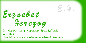 erzsebet herczog business card